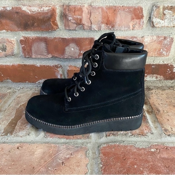 Vaneli Narrow Suede Zipper Ankle Lace Up Boots - Picture 6 of 9